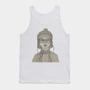 Heart Shaped Glasses Tank Top